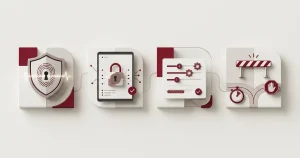 Illustration af dansk kontoverificering med MitID, CPR, indbetalingsgrænse og ROFUS