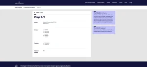 Spillemyndighedens registerpost for 25syv A/S og Rød25-domæner